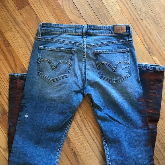 ❌SOLD!❌ Levi’s Jeans custom painted Rock N Roll - Picture 4 of 4
